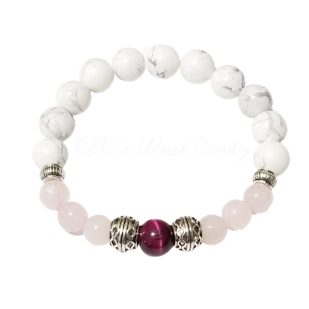 Howlite & Rose Quartz Calming Bracelet